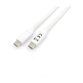 EQUIP 128362 Cable USB-C a USB-C 3.2 Gen 1 Macho/Macho 2 metros Blanco 60W PD