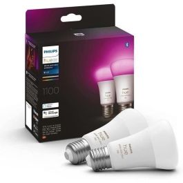 Philips Hue White & Color Ambiance, Bulbo LED conectado E27, equivalente 75W, 1100 Lumen, Bluetooth Compatible, Paquete de 2 Precio: 123.50000036. SKU: S7808908