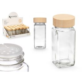 Especiero Kinvara con tapa de bambú, 4.7x11x4.7 cm, vidrio y plástico PP (48 Unidades) Precio: 44.5000006. SKU: B1AR7583KE