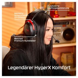 HyperX Cloud III S Wireless - Auriculares Gaming Inalámbricos con Micrófono Extraíble, Bluetooth 5.3, RF 2.4 GHz, 120h Batería, Almohadillas, Negro