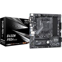 ASRock B450M Pro4 R2.0 AMD B450 Socket AM4 DDR4 Micro ATX Placa Base para PC Precio: 105.89000037. SKU: S7820974