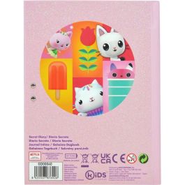 KIDS LICENSING Diario Secreto con Sonido La Casa de Muñecas de Gabby, tamaño 21x15.5x3cm