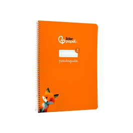 Liderpapel Cuaderno Espiral A4 Pautaguía Tapa Blanda 80 Hojas 75gr Cuadro Pautado 3mm Color Naranja