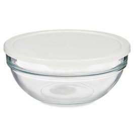 Pasabahce Fiambrera Redonda Chefs Con Tapa Blanca 1135 ml 17x17x7 cm (Set de 4)