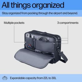 HP Travel Plus 22L Mochila para Portátil de 16 Pulgadas - Compañero de Viaje con Múltiples Compartimentos