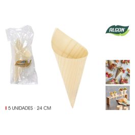 Set de 5 conos de madera Algon 24 cm (24 Unidades) Precio: 26.49999946. SKU: B1EQEXKWAY