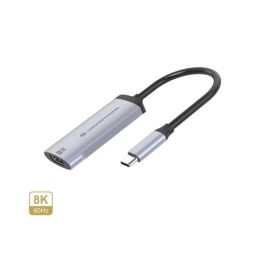 Conceptronic ABBY23G Adaptador USB-C a HDMI 8K 60Hz Aluminio 0.15m compatible con Windows, MacOS y Android