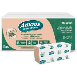 Amoos Toalla Secamanos Professional Naturally Soft Ecolabel 2 Capas Celulosa Virgen Pasta Cruda 21x22 cm Paquete 200 Unidades Precio: 2.6899994. SKU: B1DE28LALN