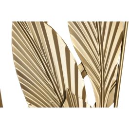 DKD Home Decor Decoración Pared Tropical de Metal con Diseño de Hojas, Acabado Dorado, Set de 2 Piezas de 80x80 cm DKD Home Decor Decoración Pared Tropical de Metal con Diseño de Hojas, Acabado Dorado, Set de 2 Piezas de 80x80 cm