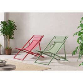 Tumbona PAROS - Estructura de acero - L 63 x P 104 x A 85 cm Verde caqui Tumbona PAROS - Estructura de acero - L 63 x P 104 x A 85 cm Verde caqui
