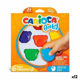 Ceras de colores Carioca Teddy 6 Piezas Multicolor (12 Unidades) Ceras de colores Carioca Teddy 6 Piezas Multicolor (12 Unidades)