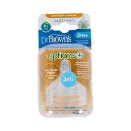 Dr. Brown´s Tetina Options Boca Ancha Silicona Redonda N2 +3 Meses 2 Unidades Precio: 9.5000004. SKU: B1CBRVG7FX