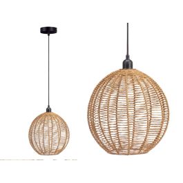 Lámpara de Techo Esfera con Cuerda Giftdecor - Negro/Marrón - 28x29.5x28 cm (4 Unidades) Lámpara de Techo Esfera con Cuerda Giftdecor - Negro/Marrón - 28x29.5x28 cm (4 Unidades)