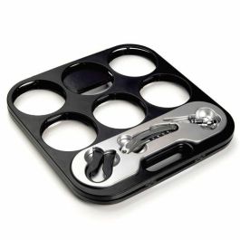 Portabotellas Plegable de Almacenamiento para 6 Botellas con Sacacorchos, Abrebotellas y Tapón Acero Inoxidable Precio: 34.50000037. SKU: S7107159