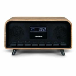 Radio Reloj Despertador Bluetooth - THOMSON - Vintage Cosy - 30W, Radio FM, Alarma Dual, Pantalla LCD, Cargador USB-C, Fuente de Alimentación. 230 V