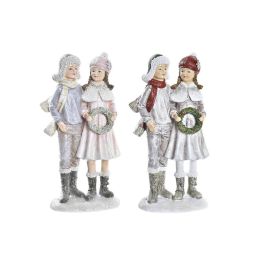 Figura Navidad Fantasia DKD Home Decor Rosa Gris 7 x 20.5 x 10.5 cm (2 Unidades) Precio: 22.68999986. SKU: B1B9VGYBAV