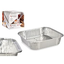 Kinvara - Set de 6 Bandejas de Horno Cuadradas de Aluminio 20.5 x 20.5 x 6 cm - Plata (24 Unidades) Precio: 34.59000017. SKU: S3606017