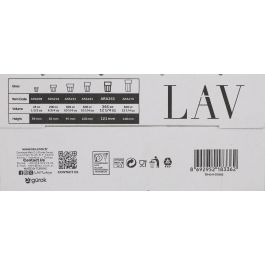 Lav Set 4 Vasos 365cc Aras 8.3x8.3x12cm (12 Cajas)