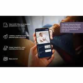 Motorola Baby VM85 Videoteléfono Conectado para Bebés con Audio Bidireccional, Detección de Movimiento y Sonido, Visión Nocturna