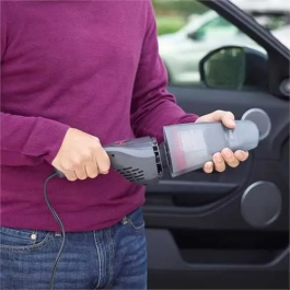 Black+Decker NVB-12-AV Recogetodo Automóvil Aspirador de Mano 12V con Adaptador para Mechero y Cable de 5m para Coche