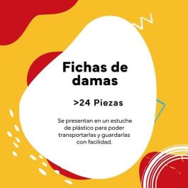 Cayro Accesorios de Damas de Plástico para el Juego en Caja 6x6x3 cm - Juego de Mesa Clásico para Niños +5 Años