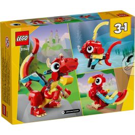 LEGO 31145 Creator Dragón Rojo Juguete de Construcción de Plástico 149 Piezas para Niños de 6+ Años
