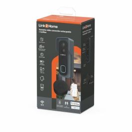 Link2Home Kit Timbre Conectado Inteligente Wi-Fi Audio Bidireccional, con Timbre Inalámbrico, Tarjeta SD 8GB y Compatible Google Home Alexa