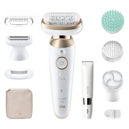 Braun 9-481 Silk-épil Flex 9 SkinSpa Epilador 3D SensoSmart, Cabezal Bikini 0.5 mm, Apto para Mojado/Seco, Recargable, Oro/Blanco Precio: 283.50000041. SKU: B18A7HQTNJ