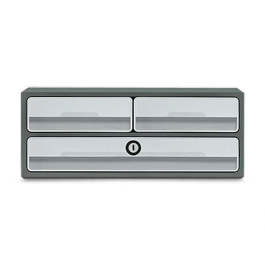 Cep Fichero Cajones de Sobremesa Moov Up 3 Cajones Color Gris Reciclado 80%