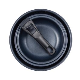 San Ignacio Bg - 31607 - bk Set 3 sartenes Click & Cook de aluminio prensado Ø18/20/24 cm, mango desmontable, aptas para inducción