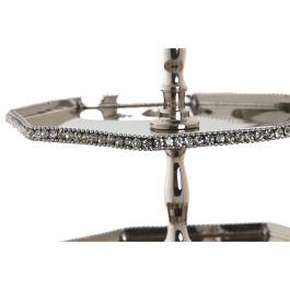 Centro de Mesa DKD Home Decor Plateado Acrílico Aluminio 23 x 23 x 22 cm