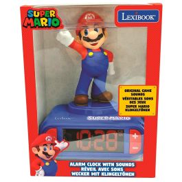 Lexibook Rl800Ni Reloj Despertador Infantil Super Mario con Alarma de Sonidos Originales del Universo Super Mario +3 Años