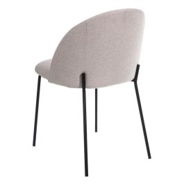 Silla Beige Tejido-Metal Moderno Salón 50 X 54 X 78,50 cm