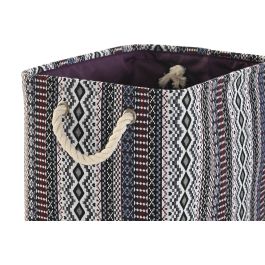 DKD Home Decor Cesta Morado Burdeos 30 x 40 x 40 cm (2 Unidades) Poliester Eva