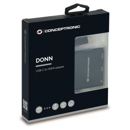 Conceptronic DONN01B Adaptador USB-C a HDMI/USB-A/60W PD, 15cm