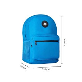 Cartera Antartik Mochila Con Asa Y Bolsillo Frontal Concremallera Color Azul 320x140x430 mm