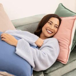 Medisana Almohadilla Térmica Inalámbrica HC 150 - 10W - Doble Cara Polar Azul y Blanco