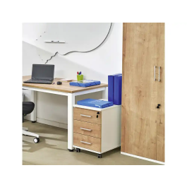 Rocada Cajonera Serie Store con 3 Cajones 58x40x59,5 cm Acabado Gris/Gris