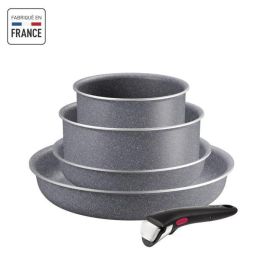 TEFAL INGENIO Hard Stone Set de 5 piezas, Sartenes 22/26 cm, Cacerolas 16/20 cm, Mango extraíble, No Inducción, Antiadherente L4409002 Precio: 65.68999976. SKU: B1KBQZCZ33