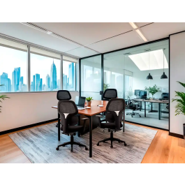 Q-connect Silla de Oficina Ancona Malla Base Metálica Negro - Altura Máx 1110 Anc 660 Prof 590 Ruedas Premium