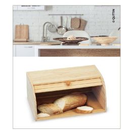 Quttin Panera de Madera con Persiana 40 x 25.5 x 18 cm para Cocina y Despensa (4 Unidades)