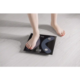 Báscula de Baño Jocca 1440/ Análisis Corporal/ Bluetooth/ Hasta 180kg/ Negro