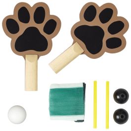 Juego de ping pong con dos raquetas de perro