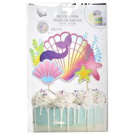 Juego De 2 Decoración Tarta Sirena Party Time Precio: 2.50000036. SKU: B1DAPZZHR2