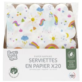 Juego De 20 Servilletas Papel Unic Party Time