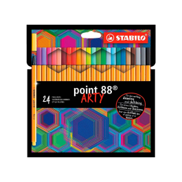 Stabilo Rotulador Point 88 Punta de Fibra Estuche 24 Colores Surtidos 0.4mm