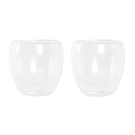 Vaso Basicos DKD Home Decor Transparente 8.3 x 8.9 x 8.3 cm Set de 2