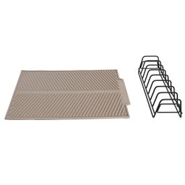 Escurreplatos Basicos DKD Home Decor Beige Negro 33 x 8 x 43 cm (2 Unidades) Escurreplatos Basicos DKD Home Decor Beige Negro 33 x 8 x 43 cm (2 Unidades)