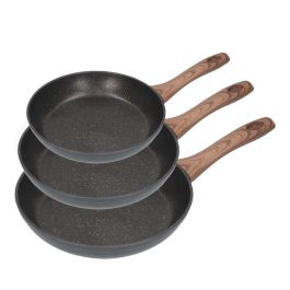 Gourmet Kitchen Set 3 sartenes antiadherentes serie Eneas Ø20/Ø24/Ø28 cm, aptas inducción, vitrocerámica, gas y eléctrica Precio: 42.50000007. SKU: B184HF75SW
