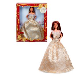 Barbie Jbh97 Muñeca Holiday Morena 2025 con Vestido Plateado y Dorado Edición Especial de Lujo Mattel Precio: 55.98999967. SKU: B1CGSNH2C4